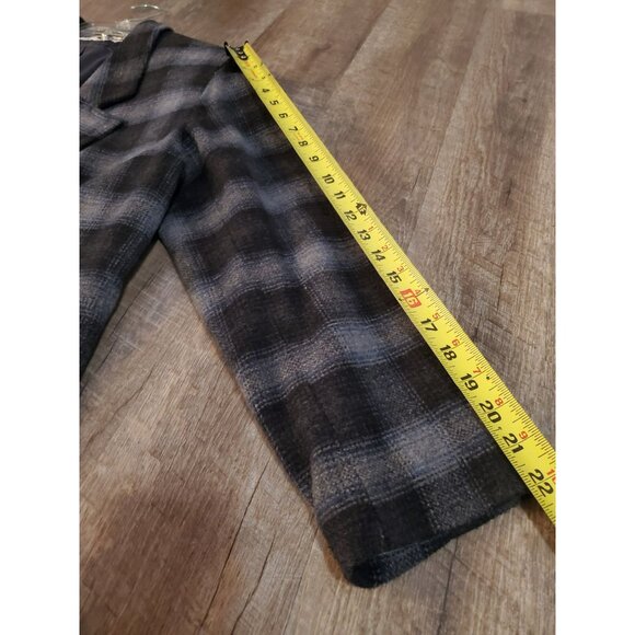 Pierre Dumas Boho Vintage Sz Small (8-10) Wool Jacket-Long Blazer blk, blue, gry - Picture 8 of 11